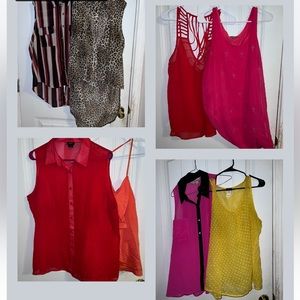 *BUNDLE of sheer sleeveless blouses* 8 tank tops set NWOT